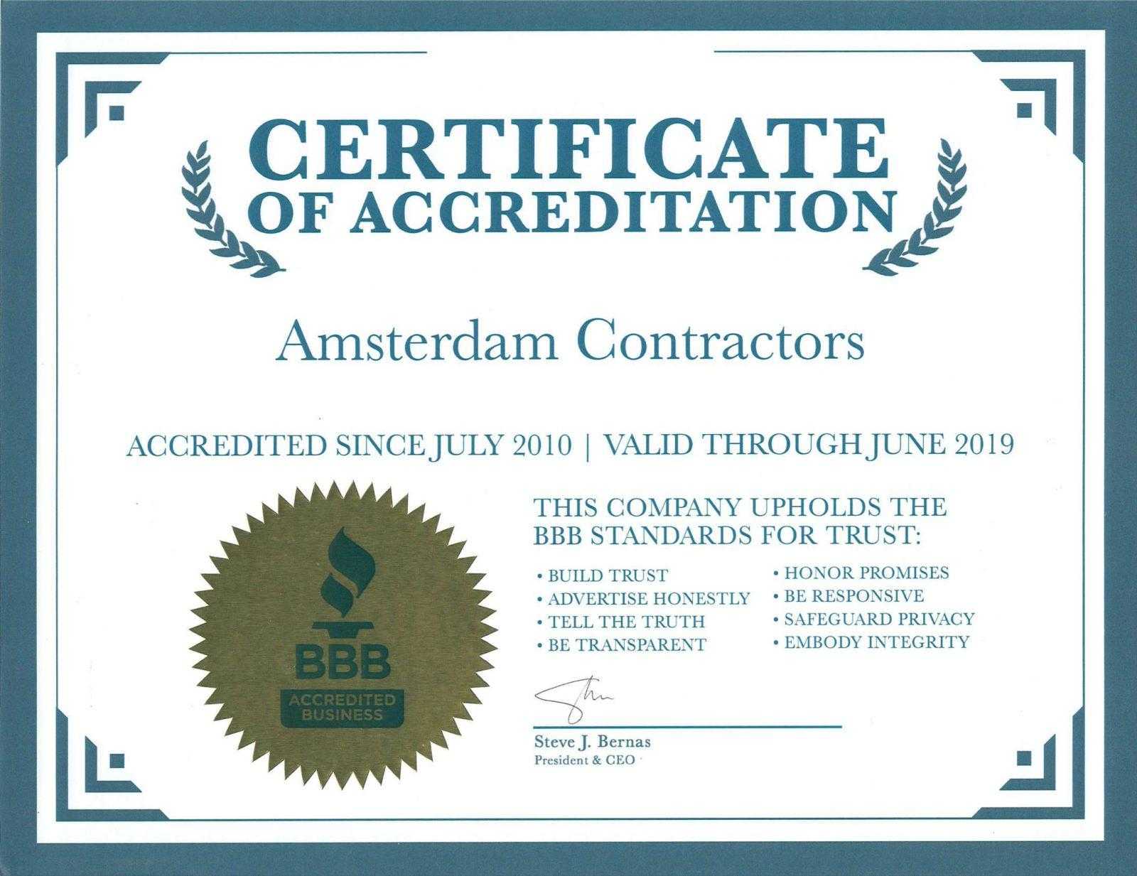 BBB-Accreditation-Certificate-Amsterdam-Contractors